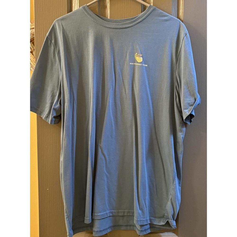 Southern Tide T Shirt Blue Graphic Tee Mens XL blue